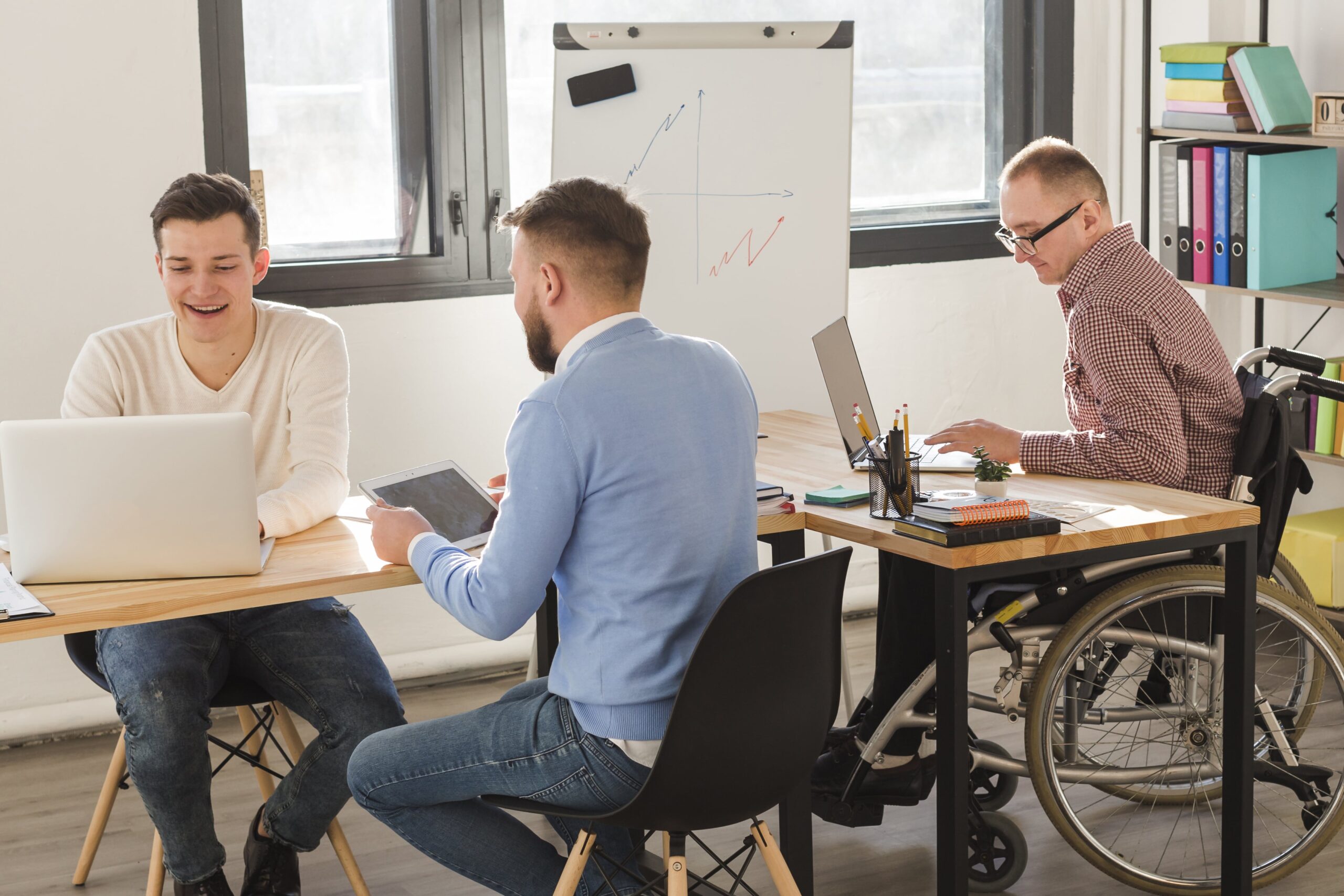 Collectif de travail avec des collègues en situation de handicap