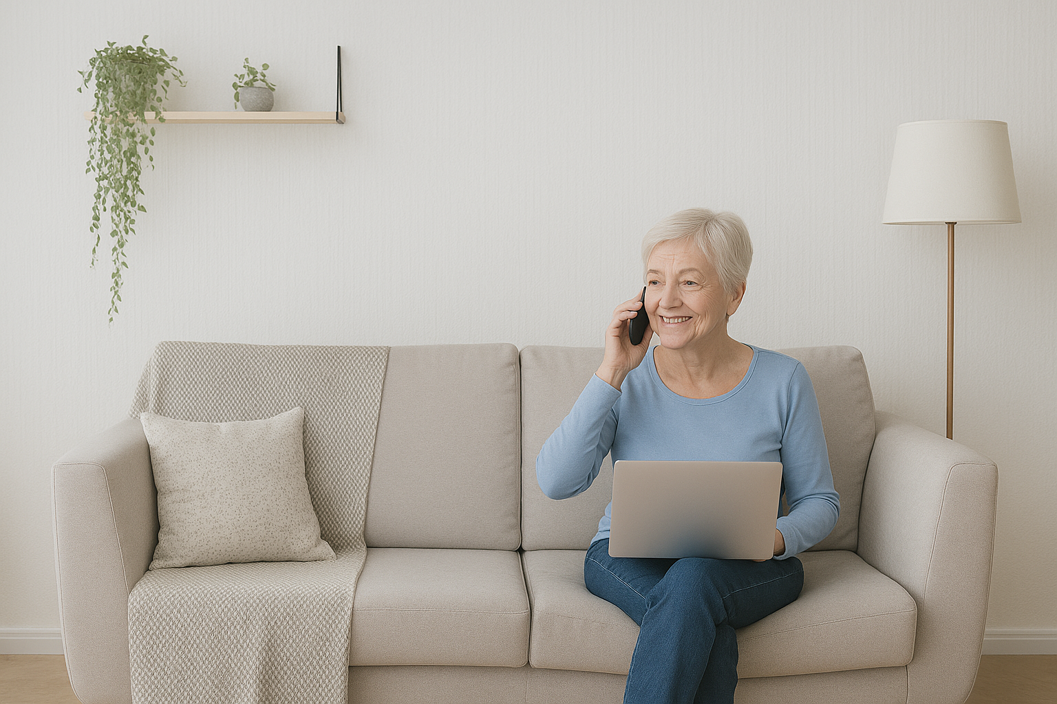personne âgé téléphone libre de droits