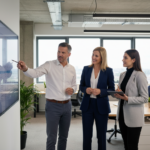 manager explique a deux personnes