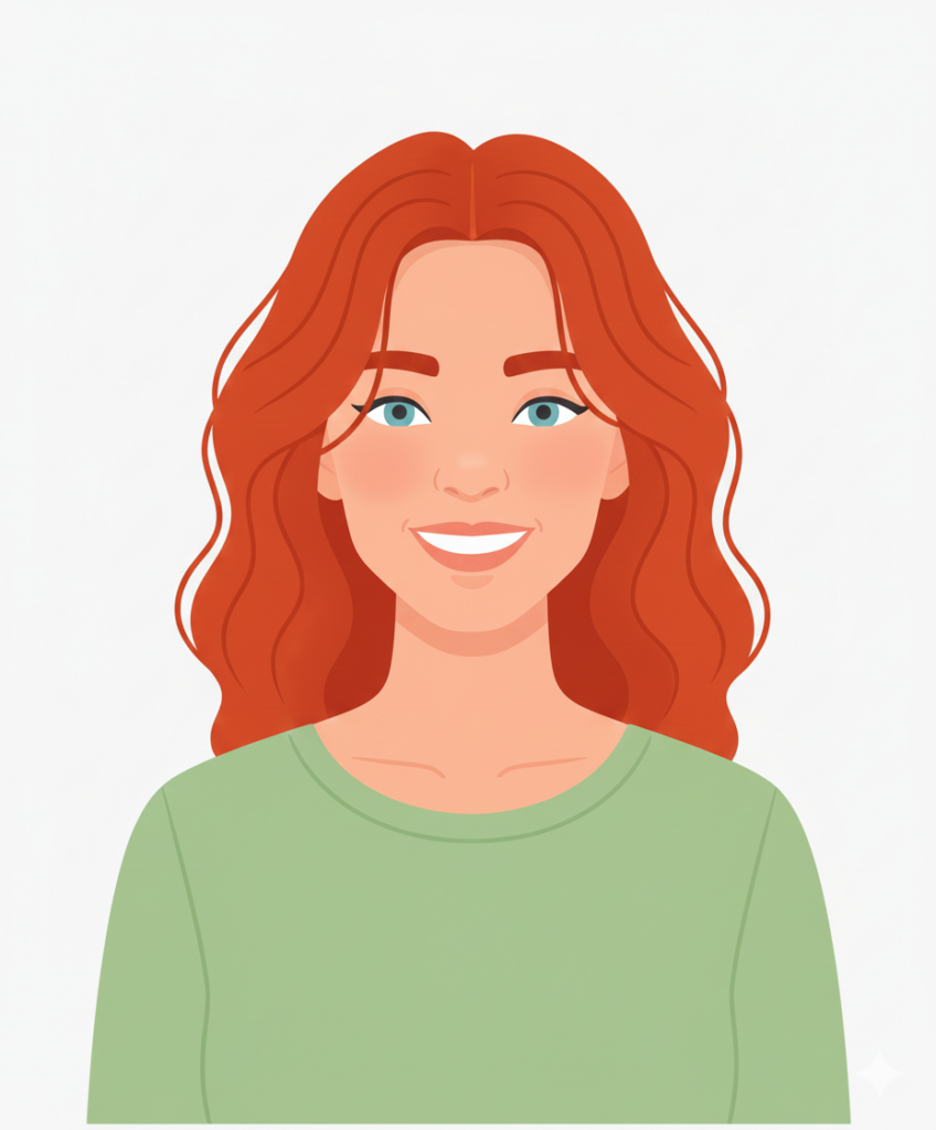 stagiaire femme rousse